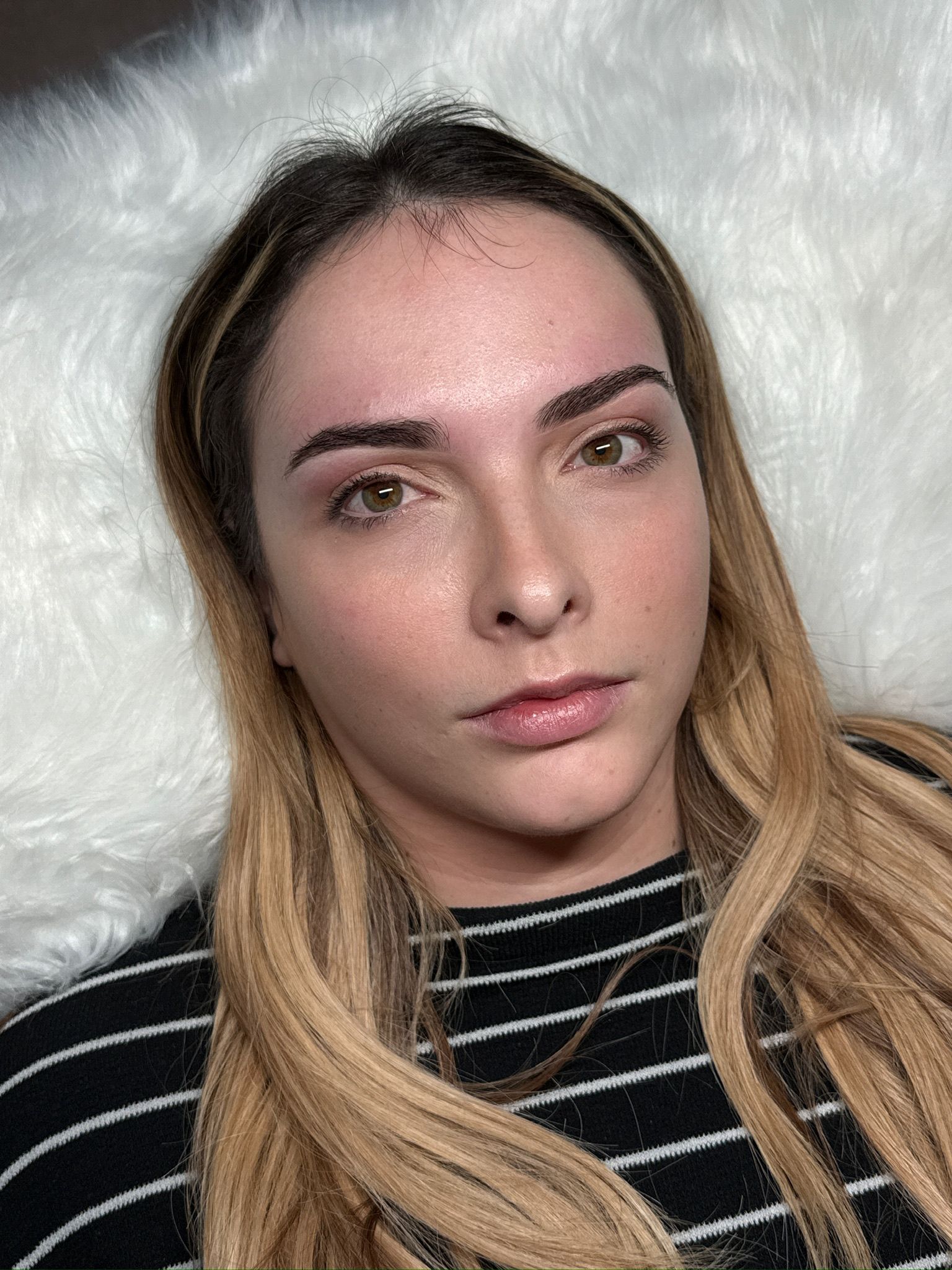 Blonde brow and lash result